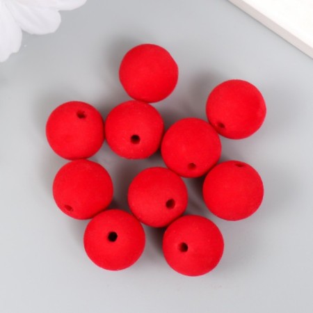 Beads for creativity velvet spraying "Chili pepper" set 10 pcs d = 1.4 cm-2
