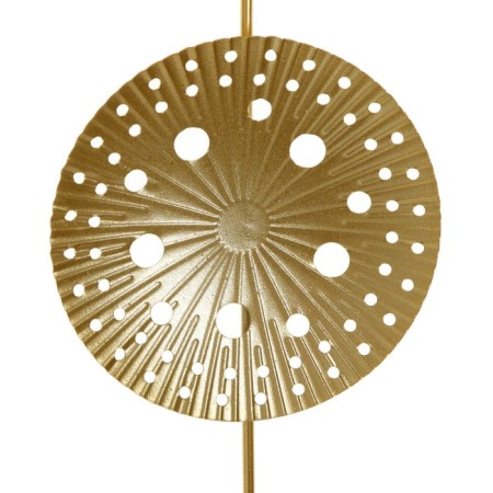 Panel Interior Metal "Non -colored circles with texture" gold 1x39.5x60 cm-2
