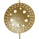 Panel Interior Metal "Non -colored circles with texture" gold 1x39.5x60 cm