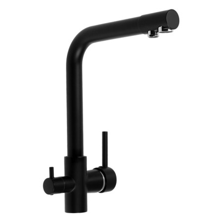 Kitchen mixer Zein Z1303, one -rod, with output for drinking water, brass, black-5