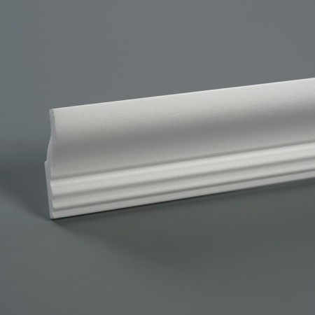 Ceiling skirting board 06013E, white 54x27x2000 mm-2