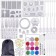 A set of silicone molds and accessories, for epoxy resin