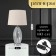 Table lamp with lampshade Risalux "Morgan", E27, 40 W, Chrome, 35 × 35 × 62.5 cm