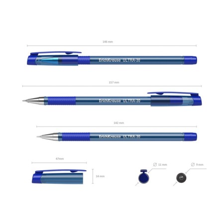 Ballic handle Erichkrause Ultra-30 Original, node 0.7 mm, blue ink, letter length 1000 meters-5