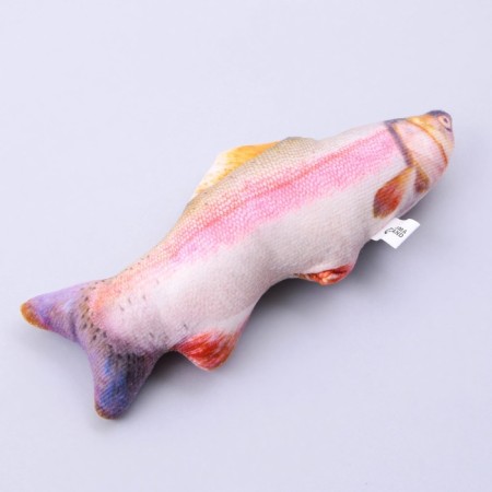 A toy for cats with mint "trout" from textiles, 20 cm-3