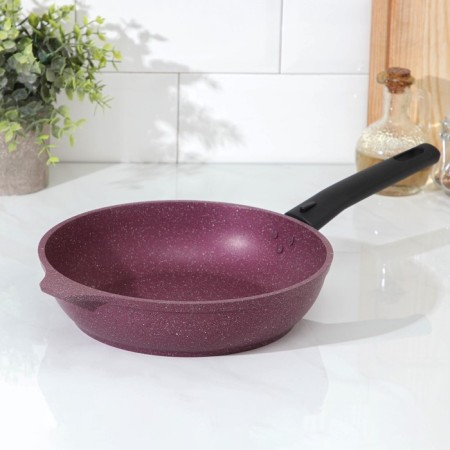 Trendy Style pan, d = 24 cm, removable handle, anti -stick coating, purple color-9