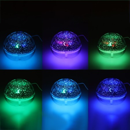 Air humidifier Luazon HM-6, nightlight "Star Sky", 0.5 l, 2 W, USB-8