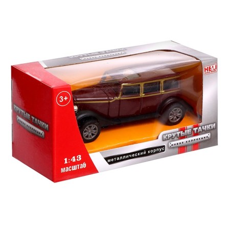 Metal machine "Retro", scale 1:43, inertia, mix-9