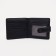 Women's wallet on the button, black color