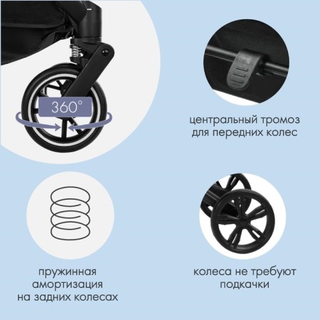 Stroller children's transformer 2 in 1 Taurus (indigo), blue color-4