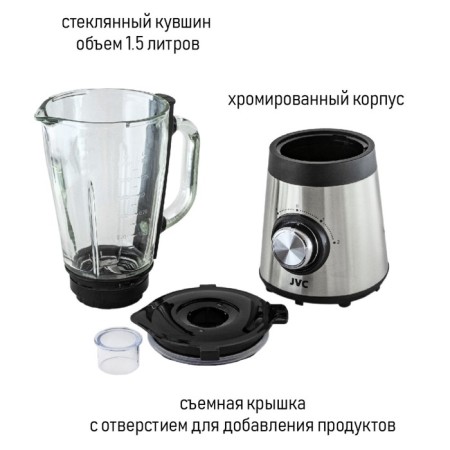 Desktop blender JVC JK-SB5214, stationary, 750 W, 2 speeds, 1500 ml, black-5