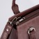 Women's bag El Masta with a zipper, outer pocket, long belt, coffee