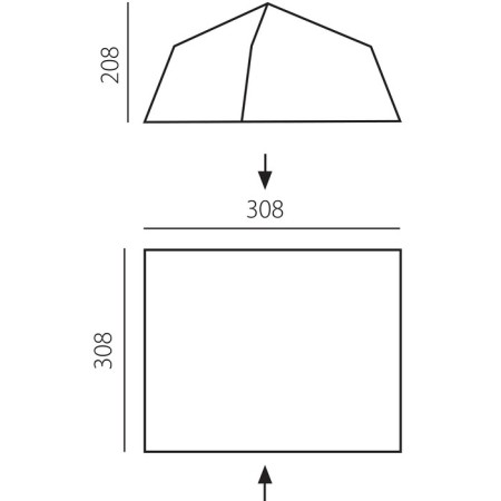 BTRACE REST tent, height 208 cm, single-layer, green color-4
