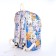 School backpack of textiles on a zipper, 3 pockets, pencil case, blue/multi -colored color