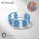 Ring "Transparent" cornflower, blue color, 17 size
