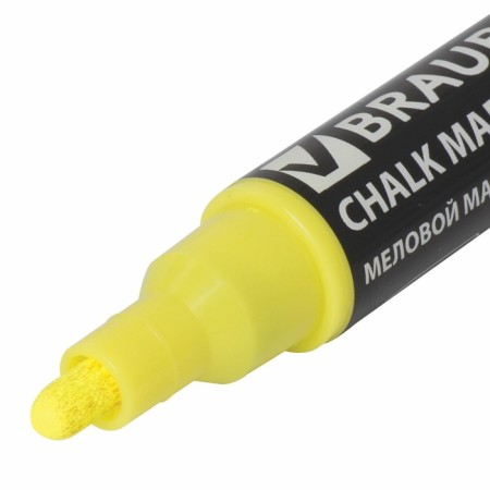 MARKER CHLOVA BRAUBERG "Pop-Art", 5mm, yellow, fluor. Wash, for smooth surface151528-3