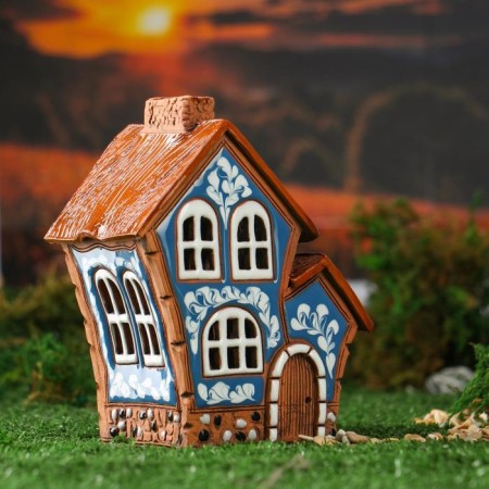 Aroma lace house "Double", 16 cm, handmade, mix,-5