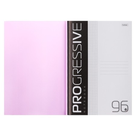 A4 notebook, 96 sheets in a cage, progressive, plastic cover, block 65 g/m2, purple-1