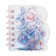 Notebook Gift Book on the comb 80l, line, color block, cover. 3D anime (10.2x10.5cm) 10539