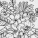Pillowcase for coloring "Tropical bouquet" 30x30cm