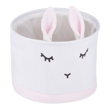 Fabric basket for storage "Rabbit", 32x32x25 cm, pink