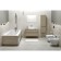The built -in sink Cersanit Crea 35, Square, on the countertop, white