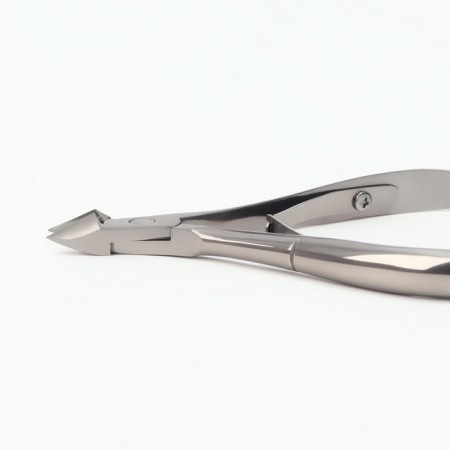 Manicure nippers for cuticle, double spring, 9.5 cm, blade length - 10 mm, on the blist, silver color-4
