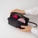 Cosmetic bag with lightning, black color