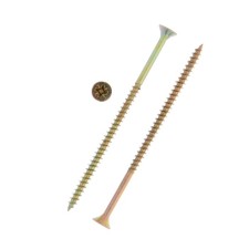 Self -tapping screws universal tundra Krep 5.0x100 mm, yellow zinc, 100 pcs.