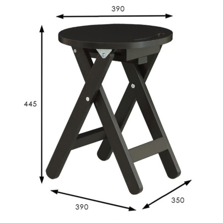 Folding stool, 350x390x445, wenge-1