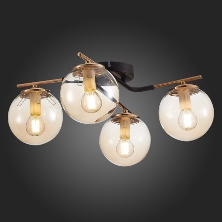 Ceiling EVOLUCE lamp. Sle106902-04. Literno. 4x40 watts, E14, 62.5x42x18.5 cm, black color-2