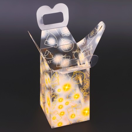 New Year. Box a gift New Year's folding PVC "Make a desire" 12 x 7 x 7 cm.-3