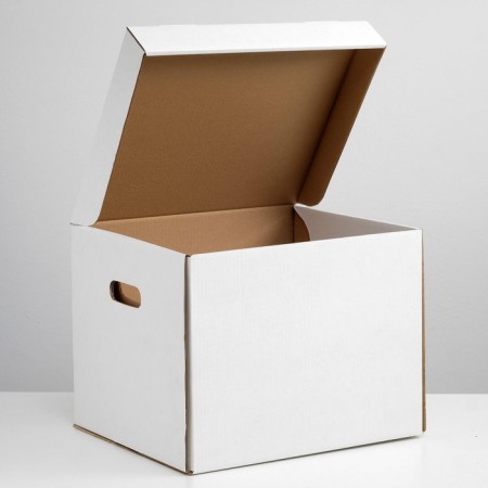 Storage box, white, 40 x 34 x 30 cm-2