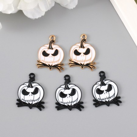 Decor for creativity Metal "Terrible Pumpkin" enamel mix 2.7x2 cm