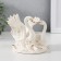 Souvenir Ceramics "Two Swan on the Wave" with a white-gold 11.5x10.5x10 cm