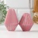 Ceramic Solonka and Listen "Geometry", 14.5 x 10.8 cm, pink color