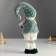 Interior doll "Angel in a fur coat and turquoise cap, with a heart" 56x11x14 cm