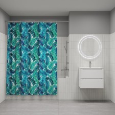 Curtain for the bathroom IDDIS BF05P18I11, 200x180 cm, polyester, color colorful color