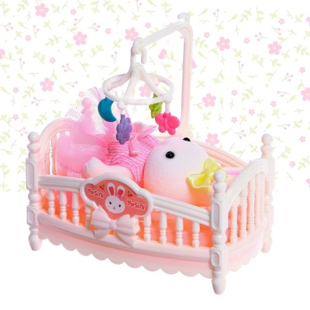 Set of game "Bunny" with a bed, with accessories, mix-4