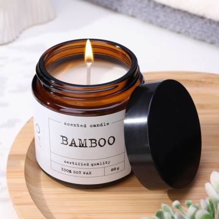 Aromatic candle in the Bamboo Bank, Envisor Wax, 88 g
