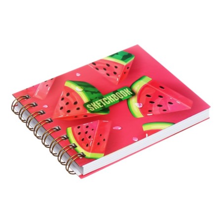 A6 sketchbook, 80 sheets on the crest on the short side of the "slices", solid cover, block 100 g/m²-1