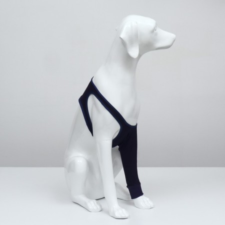 The bandage on the paw is postoperative, cotton+spandex, size M (OG 45-61, length 23 cm), blue-2