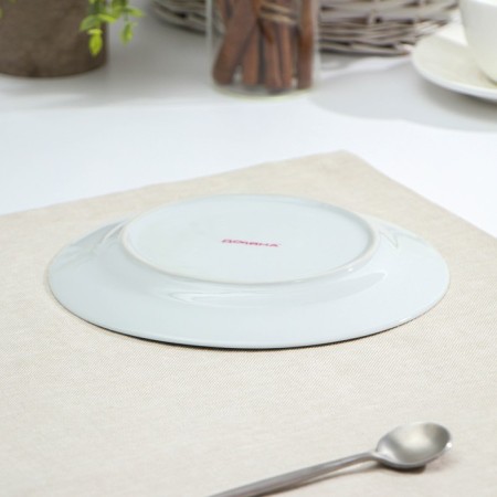 Plate ceramic dessert shade "poppies", d = 19 cm, white color-2