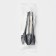 A set of plastic disposable devices "premium", 5 objects: fork, spoon, knife, toothpick, napkin, 16.5 cm, black color