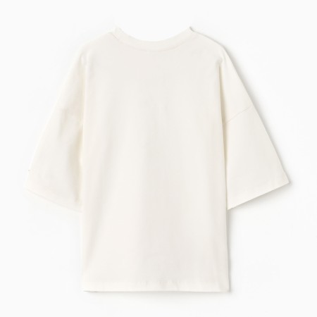 Children's Minaku T -shirt: Exclusive Print, Milk color, height 152 cm-9