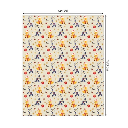 The tablecloth "Festive fox", rectangular, oxford, size 145x180 cm-1