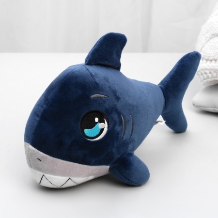 Soft toy "shark", blue color-3