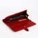 Women's wallet on the button, red color