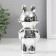 Souvenir ceramics "Bunny-cosmonaut" silver 8x6x17 cm