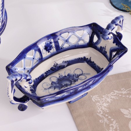 Candy "Caprice", Gzhel, Porcelain, 11x29 cm-3